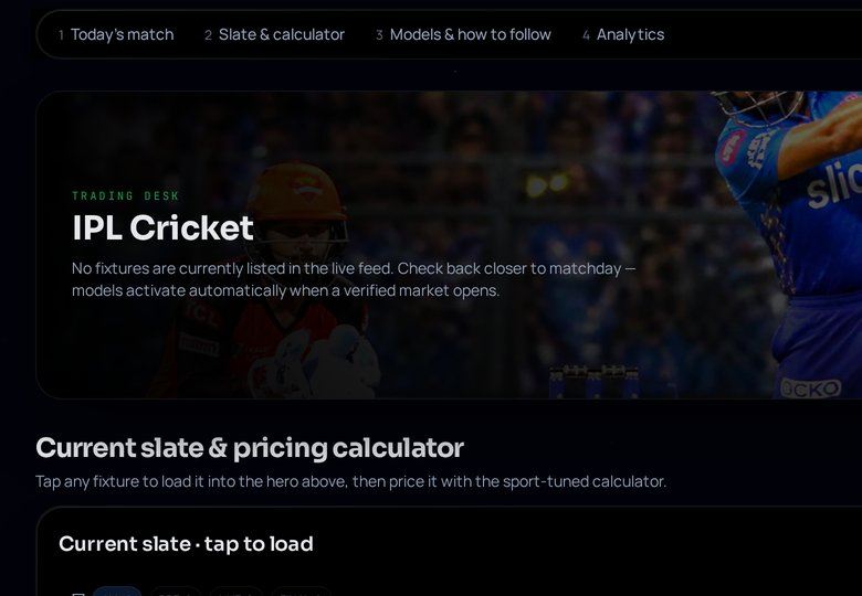 IPL Cricket desk preview