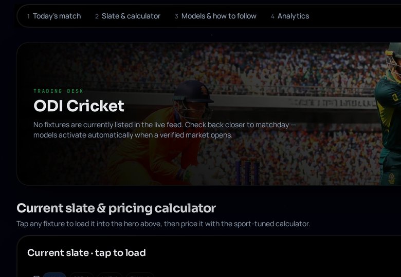 ODI Cricket desk preview