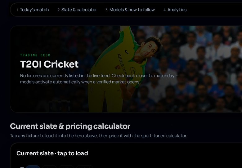 T20I Cricket desk preview